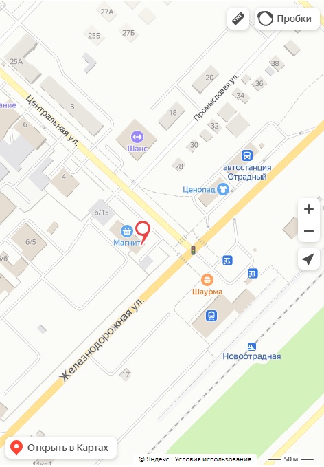 Карта магазинов
