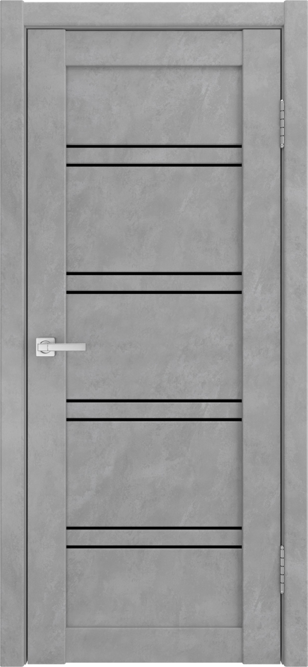 Межкомнатная дверь Модерн LX 2 Черное стекло Бетон лофт 