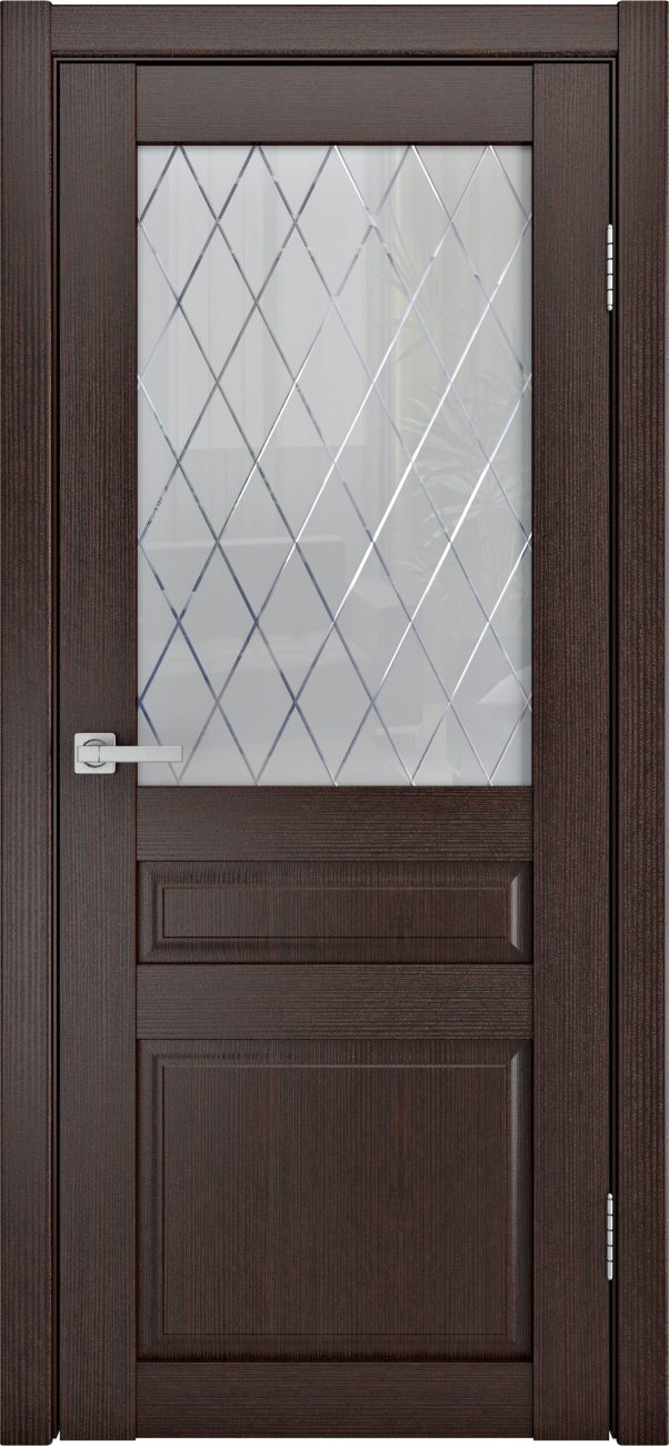 Межкомнатная дверь Рим 3 со стеклом Венге